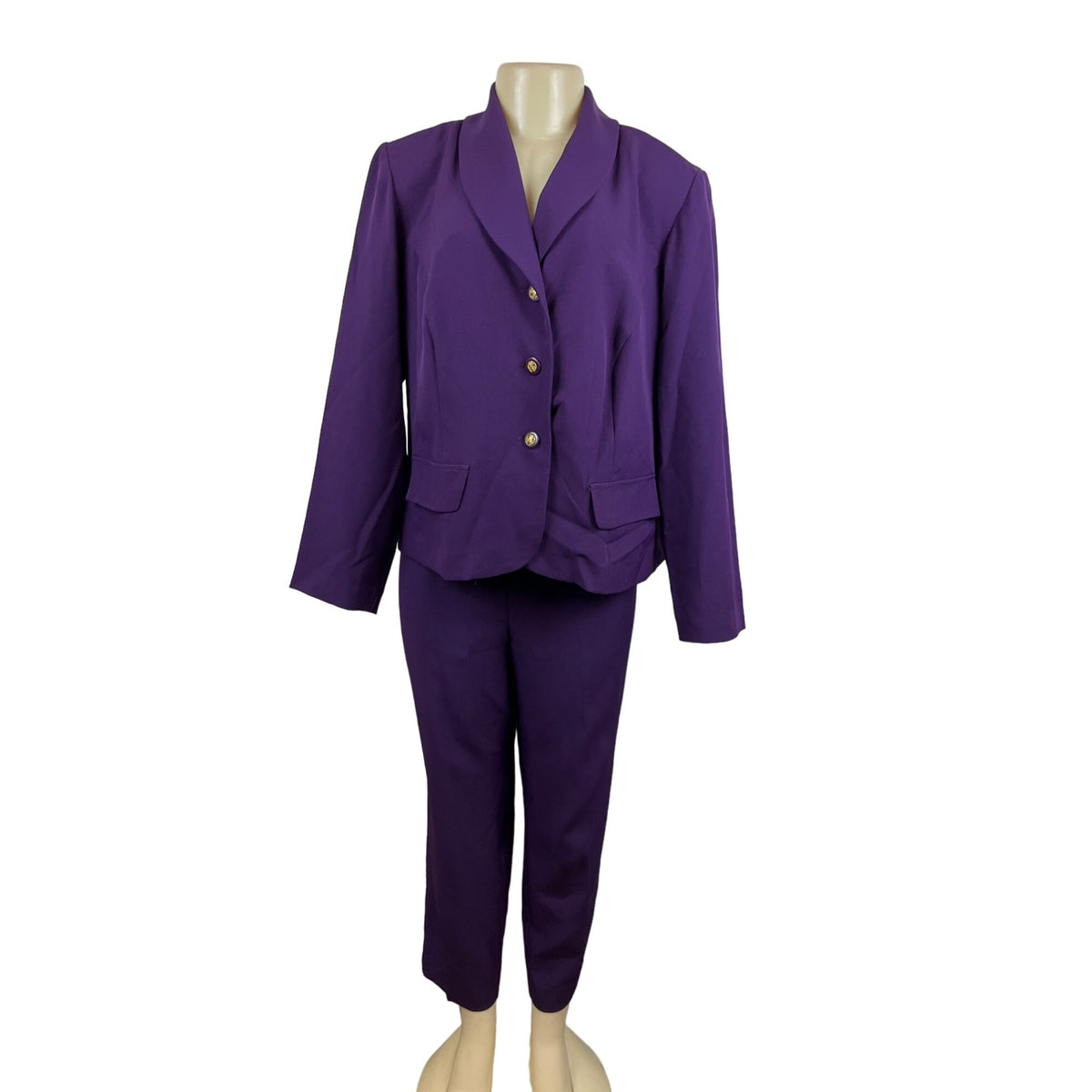 Danny and Nicole Women's Purple Blazer and Pants Set Sz 14W (EUR 44) - NWT