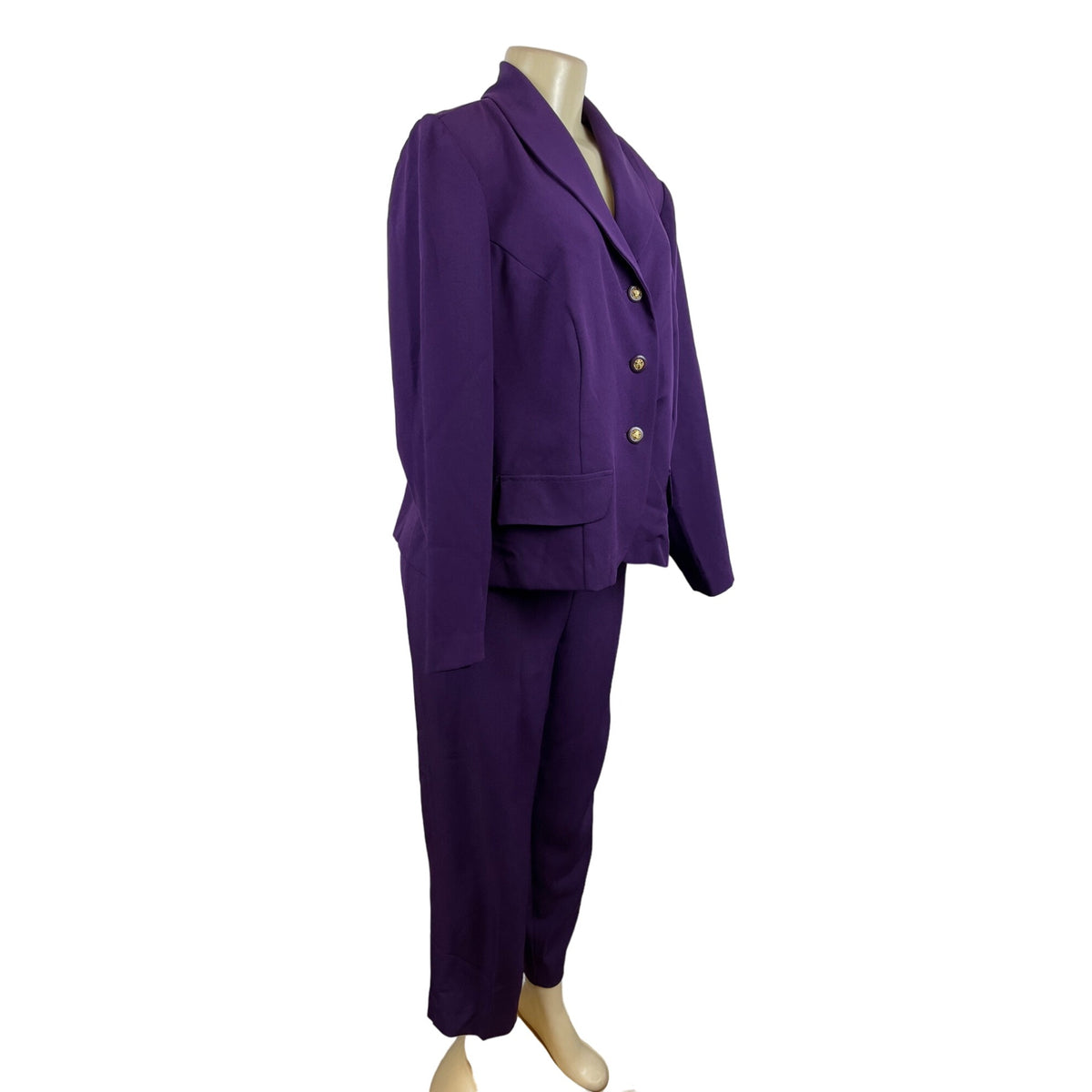 Danny and Nicole Women's Purple Blazer and Pants Set Sz 14W (EUR 44) - NWT