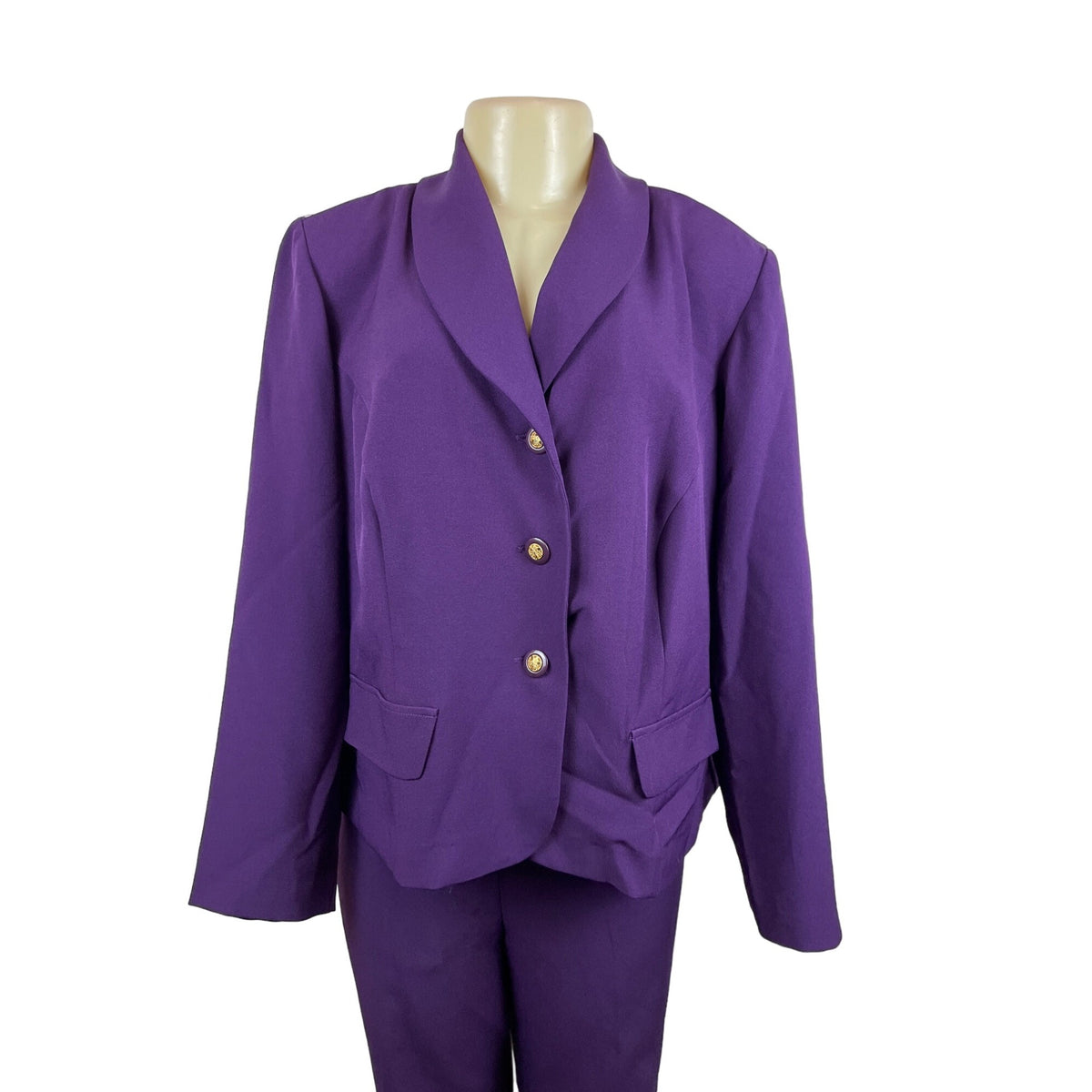 Danny and Nicole Women's Purple Blazer and Pants Set Sz 14W (EUR 44) - NWT