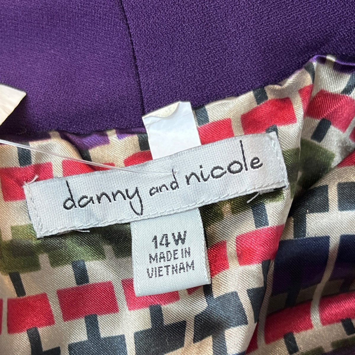 Danny and Nicole Women's Purple Blazer and Pants Set Sz 14W (EUR 44) - NWT