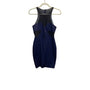 Bec & Bridge Womens Cutout Navy Blue & Black Mesh Mini Bodycon Dress Sz 4