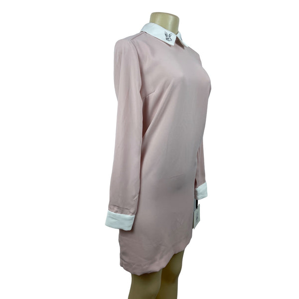 Victoria Beckham Women’s Pink Long Sleeve Dress Sz XS - NWT