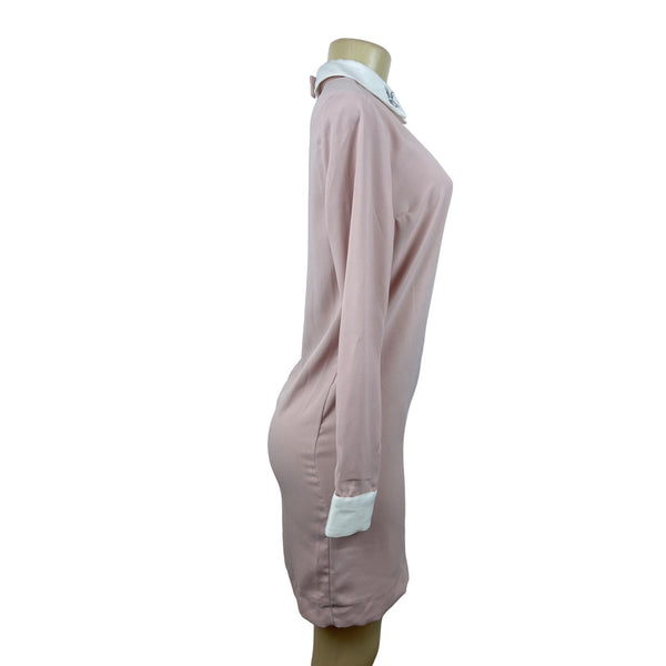 Victoria Beckham Women’s Pink Long Sleeve Dress Sz XS - NWT