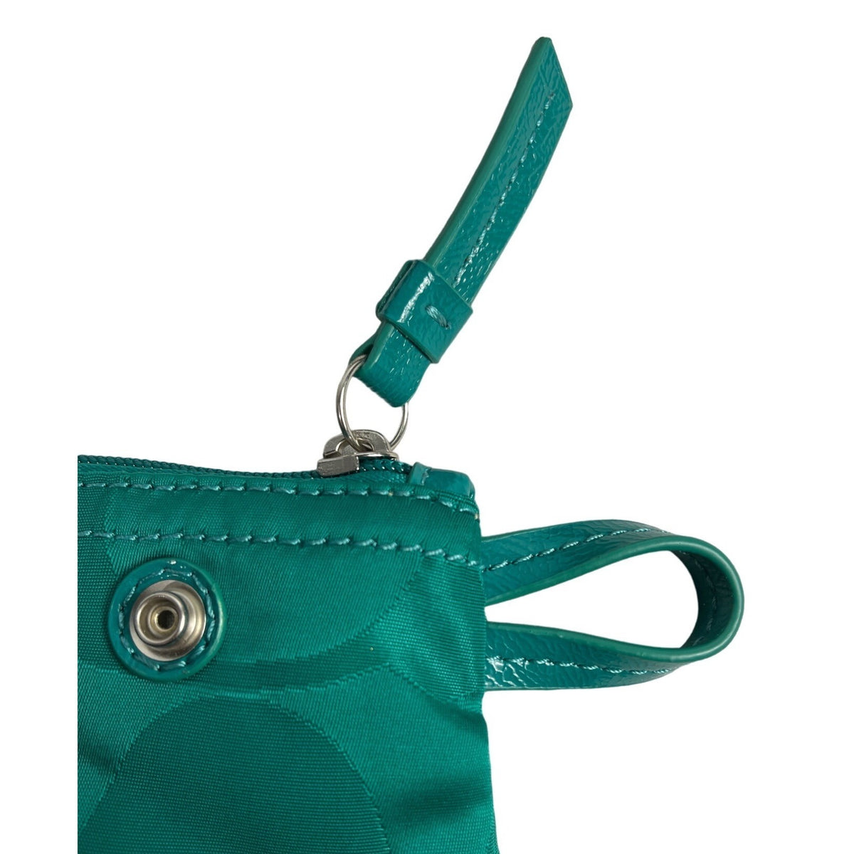 Coach Women's Emerald Green Weekend Tote Snap Pouch Sz L