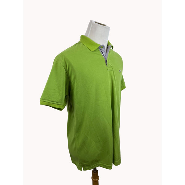 Lacoste XXL Mens Green Polo Shirt Cotton Short Sleeve Casual