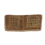 Vintage Raffia Women’s Woven Wicker Beige Straw Clutch Purse Bag Sz S