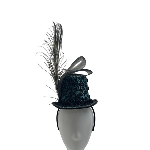 Women's Dark Turquoise Mini Top Hat