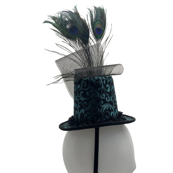 Women's Dark Turquoise Mini Top Hat