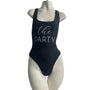 Black "The Party" Scoop Neck Bodysuit Sz XL- NEW