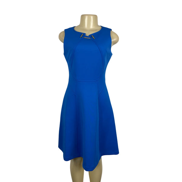 Ivanka Trump Womens Blue Sleeveless Fit & Flare Dress Size 2 - NWT