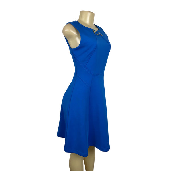 Ivanka Trump Womens Blue Sleeveless Fit & Flare Dress Size 2 - NWT