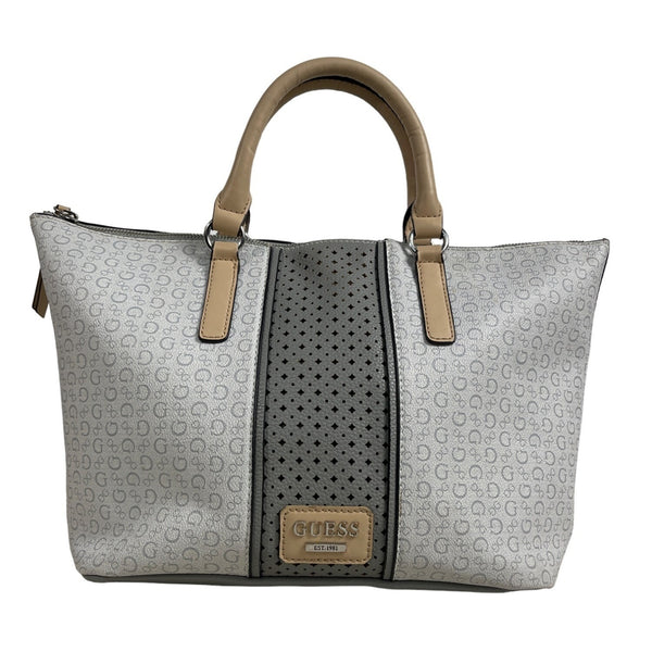 Guess Women’s Cheetah Lining Grey Tote Bag Sz M