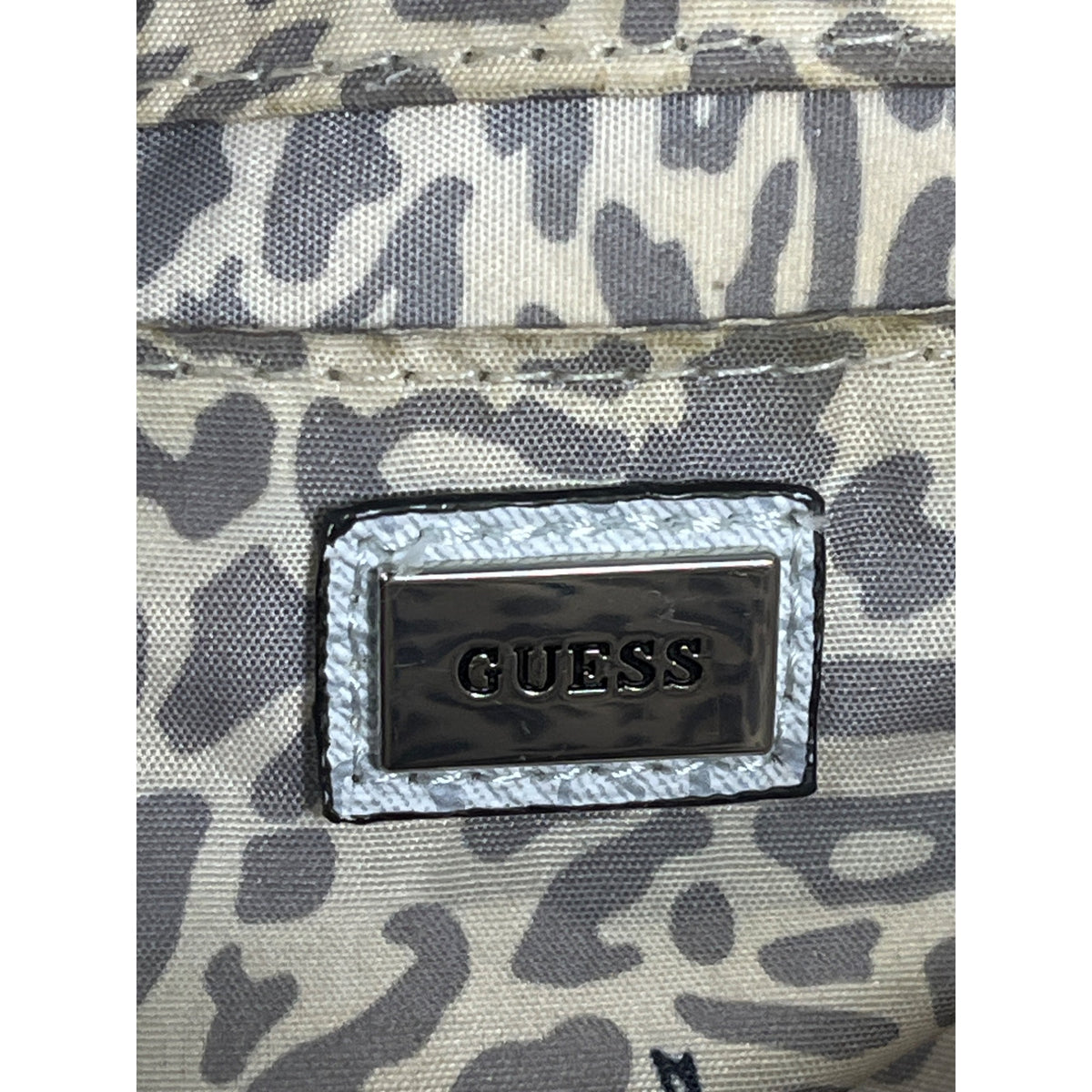 Guess Women’s Cheetah Lining Grey Tote Bag Sz M