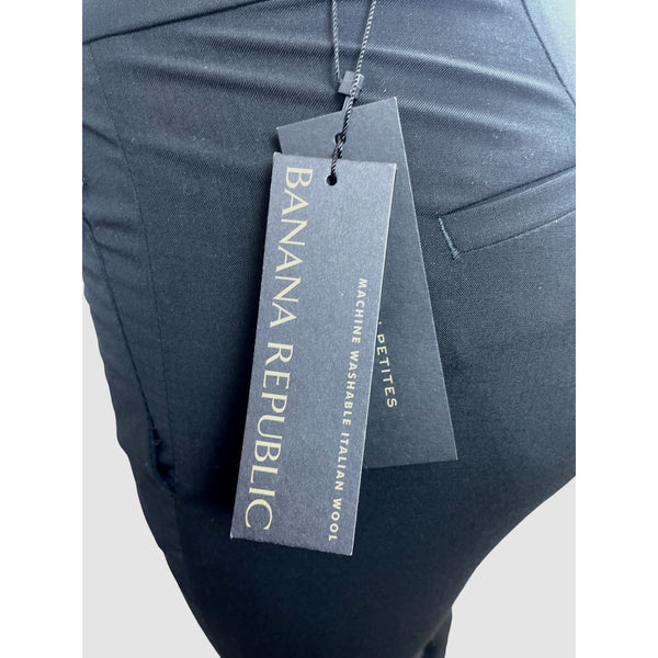 BANANA REPUBLIC Women's Black Italian Wool Dress Pants Sz 0 - NWT