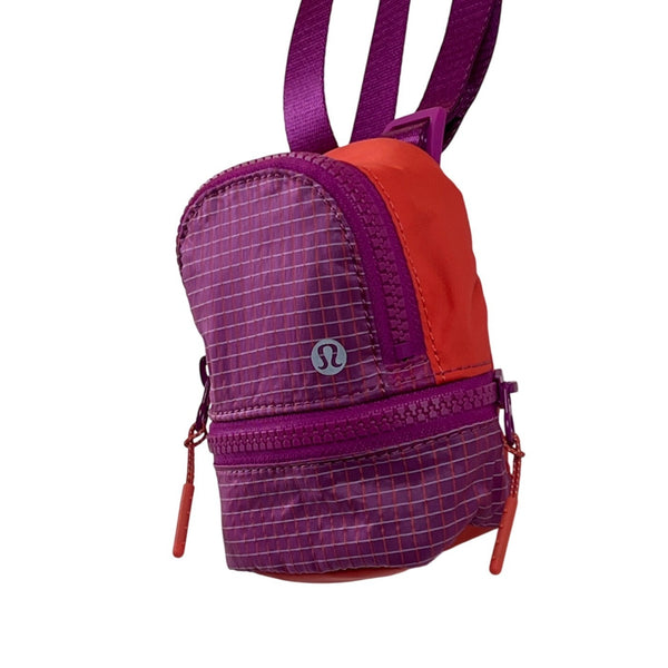 Lululemon Purple and Orange Mini Crossbody Bag With Adjustable Strap