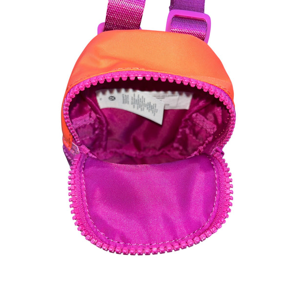 Lululemon Purple and Orange Mini Crossbody Bag With Adjustable Strap