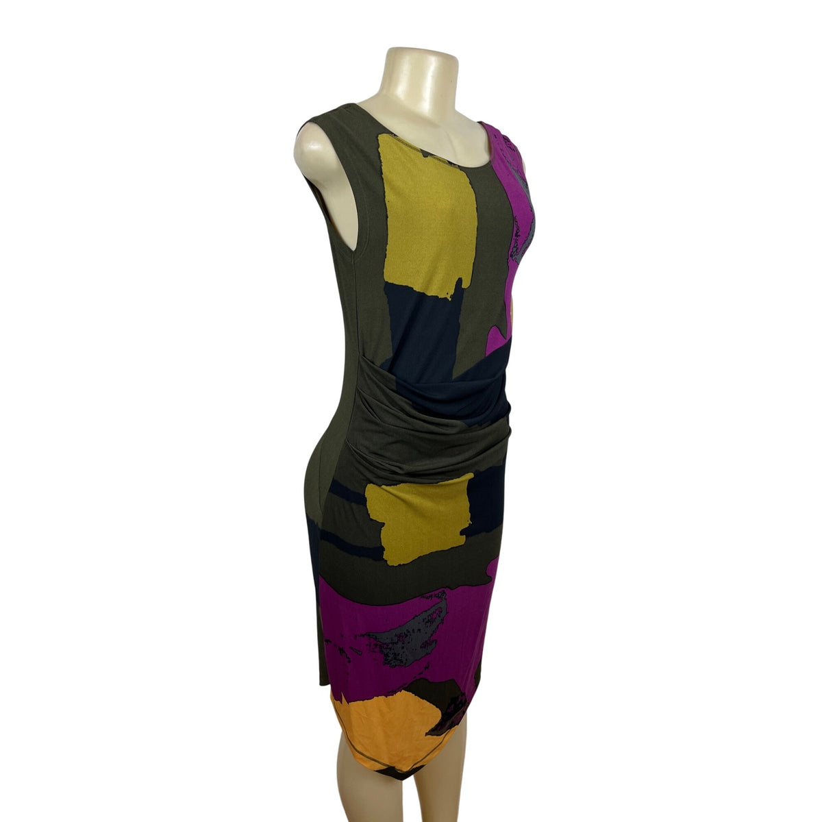 Rachel Rachel Roy Womens Sleeveless Abstract Print Dress With V-Back Sz S - New