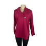 L.L.Bean Womens Shawl Collar Long Sleeve Pullover Dark Cranberry Sz L - New