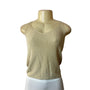 MNG Women's Gold Metallic Tank Top Sz S - NWT