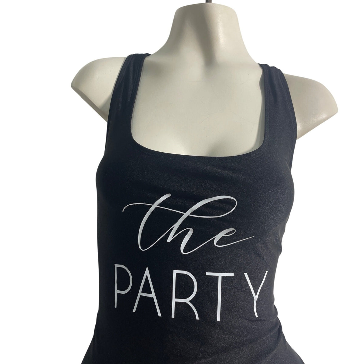 Black "The Party" One Piece Scoop Neck Swimsuit XL