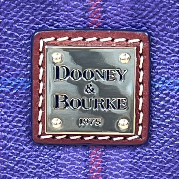 Dooney & Bourke Purple Plaid With Adjustable Strap Trixie Crossbody Bag Size M