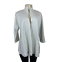 Eileen Fisher Womens Off-White Open Front Silk Blend Cardigan Jacket Sz S