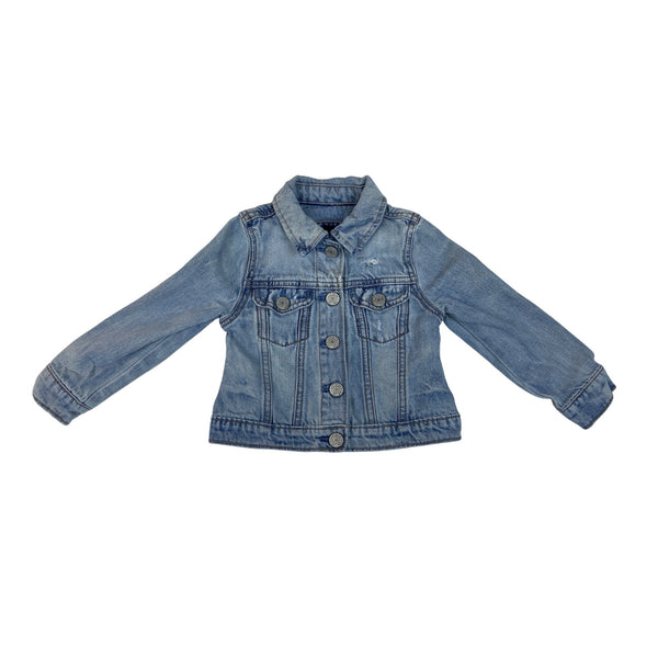 Gap Toddler Denim Jacket With Button Closure & Dual Chest Pockets Sz 2