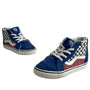 Vans Toddler Blue Checkered Ols Skull Sk8 High Top Sneakers Sz 10