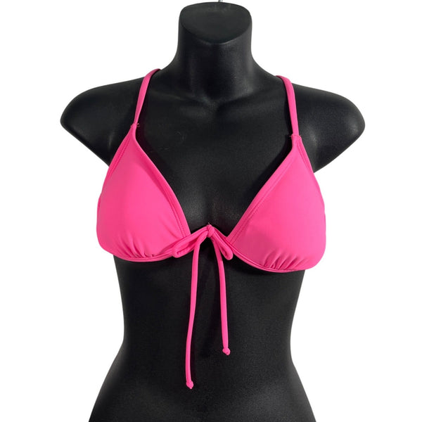 Xhilaration Pink Triangle Bikini Top Size 0-2 Adjustable Straps