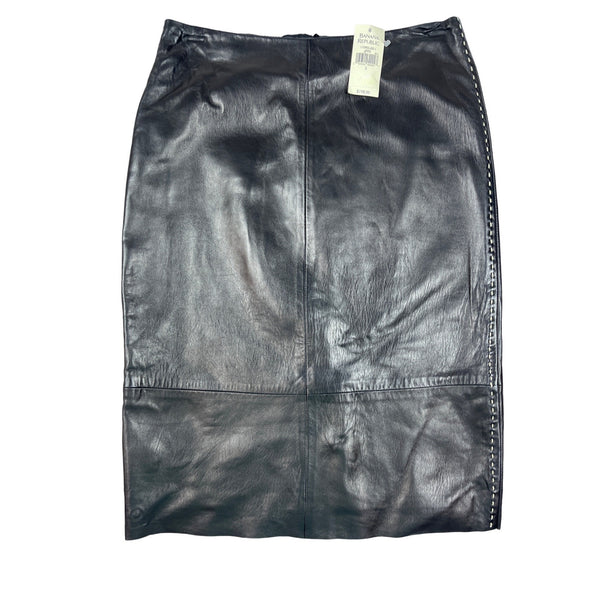 Banana Republic Black Leather Tube Skirt Szize 2 (EU 32) - NWT