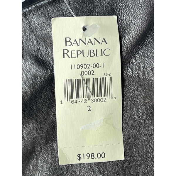 Banana Republic Black Leather Tube Skirt Szize 2 (EU 32) - NWT