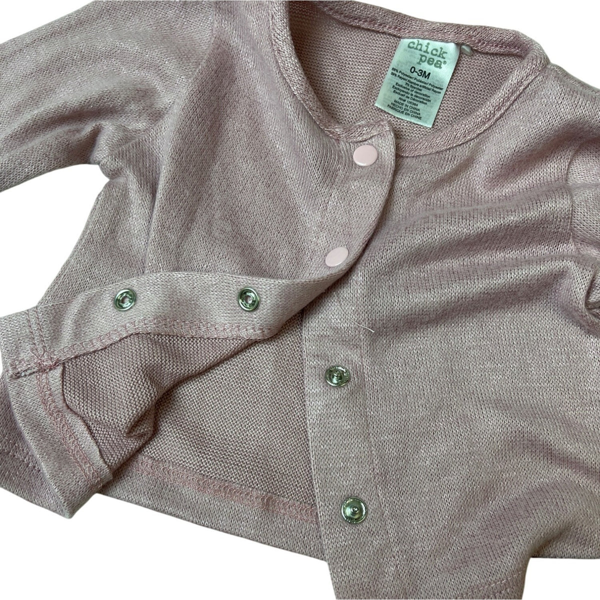 Chickpea Baby Girls Long-Sleeve Knit Cardigan 0-3M Pink