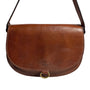 Vintage Giudi Women's Brown Leather Crossbody Saddle Bag Sz M