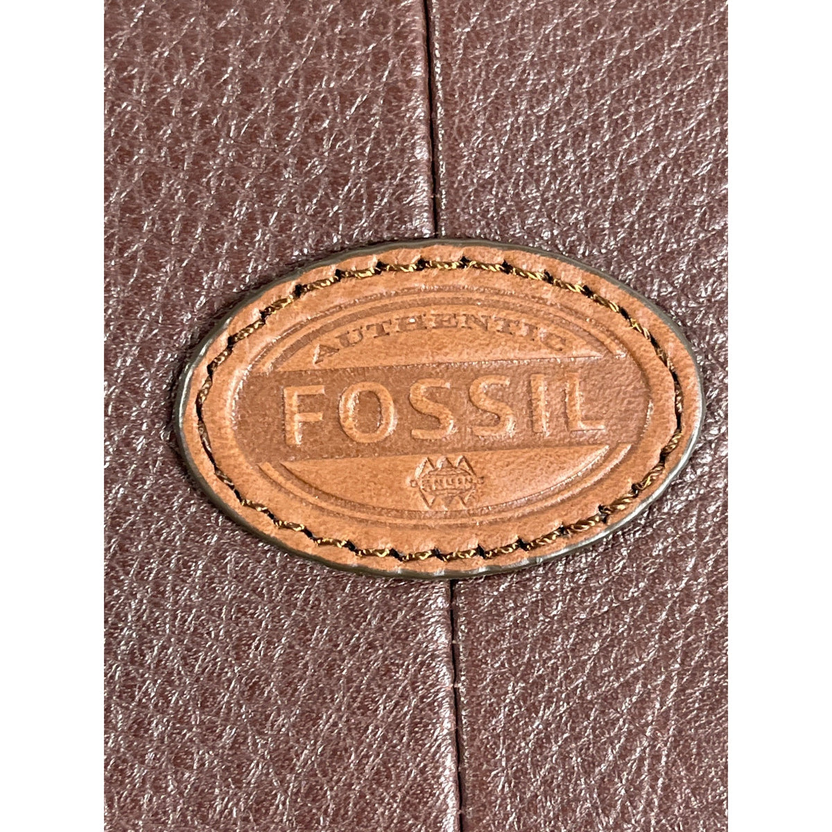 Fossil Unisex Brown Cow Hide Leather Morgan Traveler Crossbody Purse Sz M