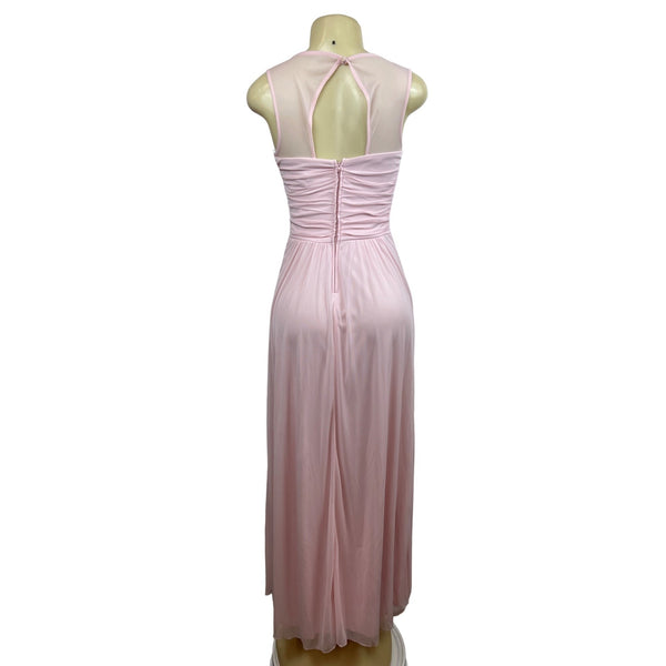 B.Darlin Women’s Pink Long Evening Gown Dress Sz 1/2