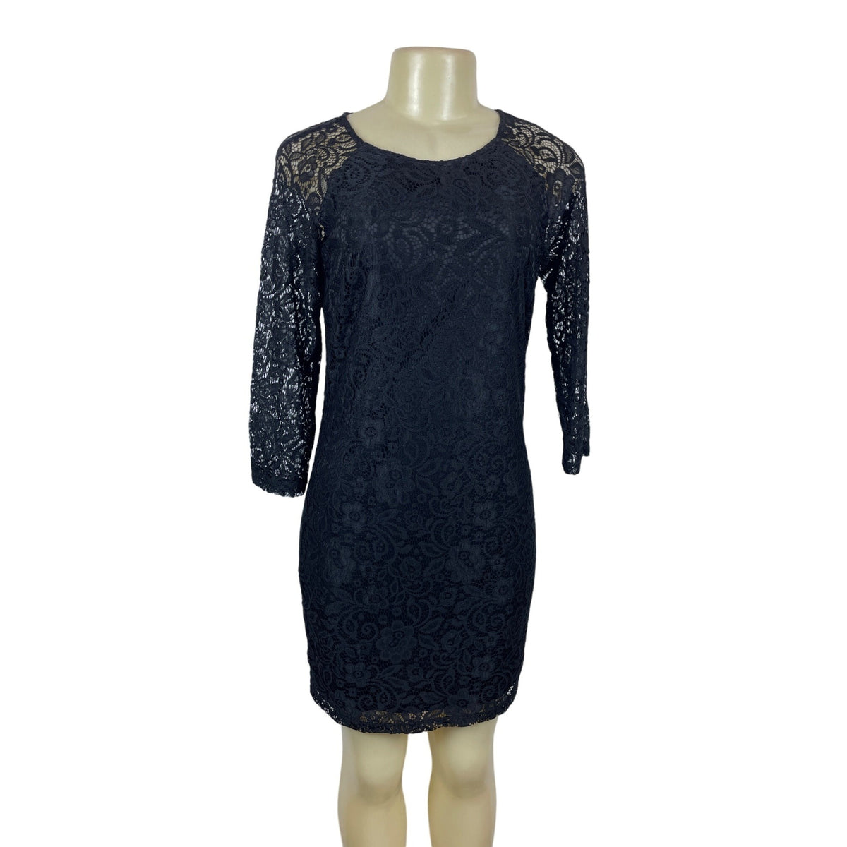 Laundry Women's Black Long Sleeve Lace Dress Sz 4 NWT