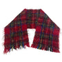 Saks Fifth Avenue Unisex Mohair Wool Multicolored Plaid Scarf One Size