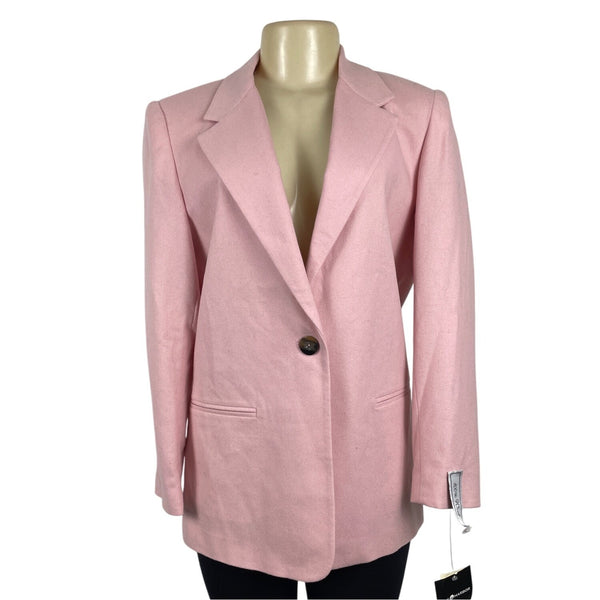 Sag Harbor Womens Pink Long Sleeve Single Button Blazer Size 8 - NWT