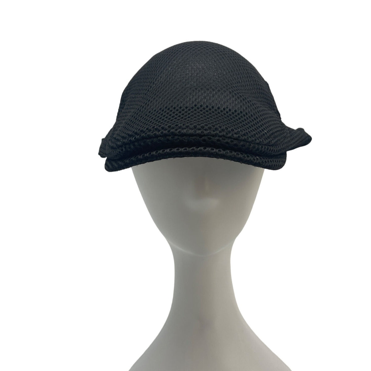 Black Adjustable Mesh Newsboy Cap