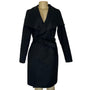 Jackeline de Yong Black Women's Wide Lapel Trenchcoat