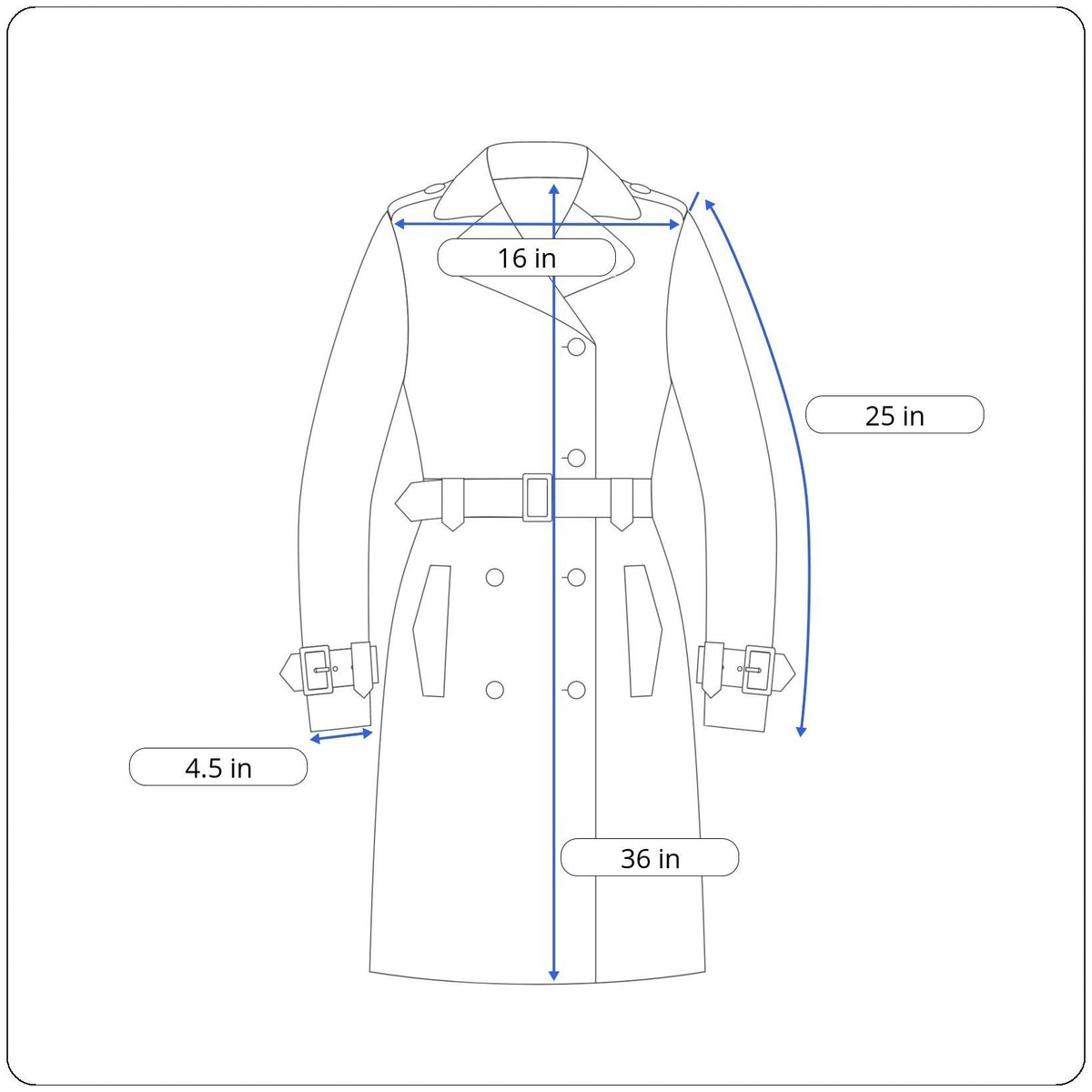 Jackeline de Yong Black Women's Wide Lapel Trenchcoat