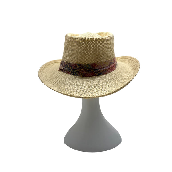 HEAD HEAD HEAD  Brim Straw Hat With Patterned Band