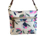 Fossil Women's Grey  Multicolor Floral Print Fiona Crossbody Bag Sz M