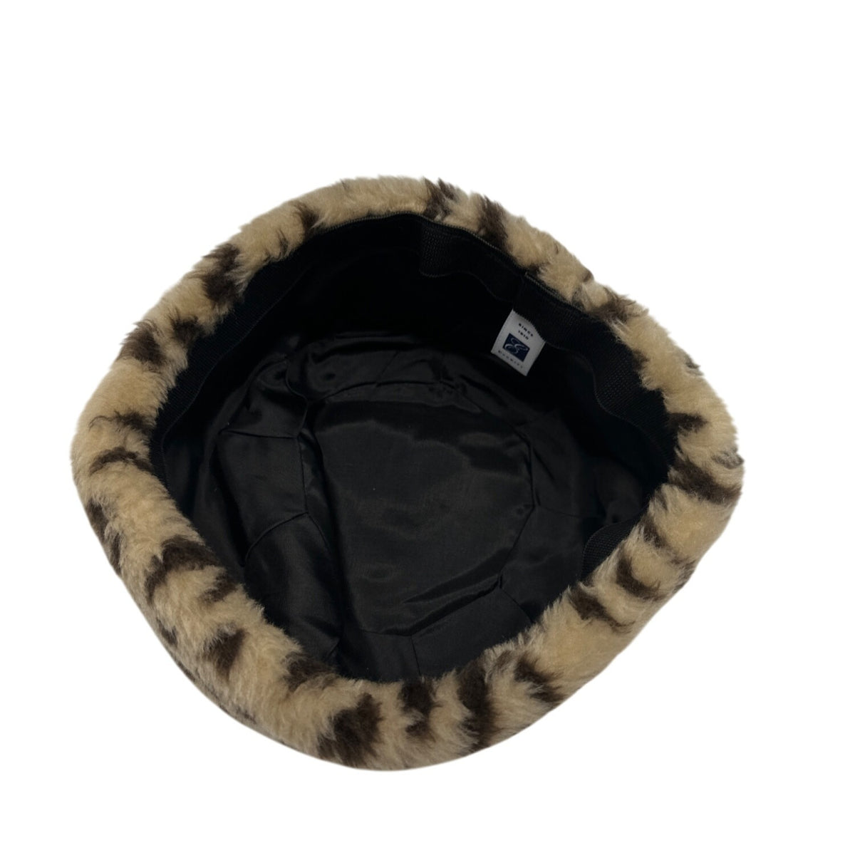 Everitt Faux Fur Leopard Print Pillbox Winter Hat - One Size