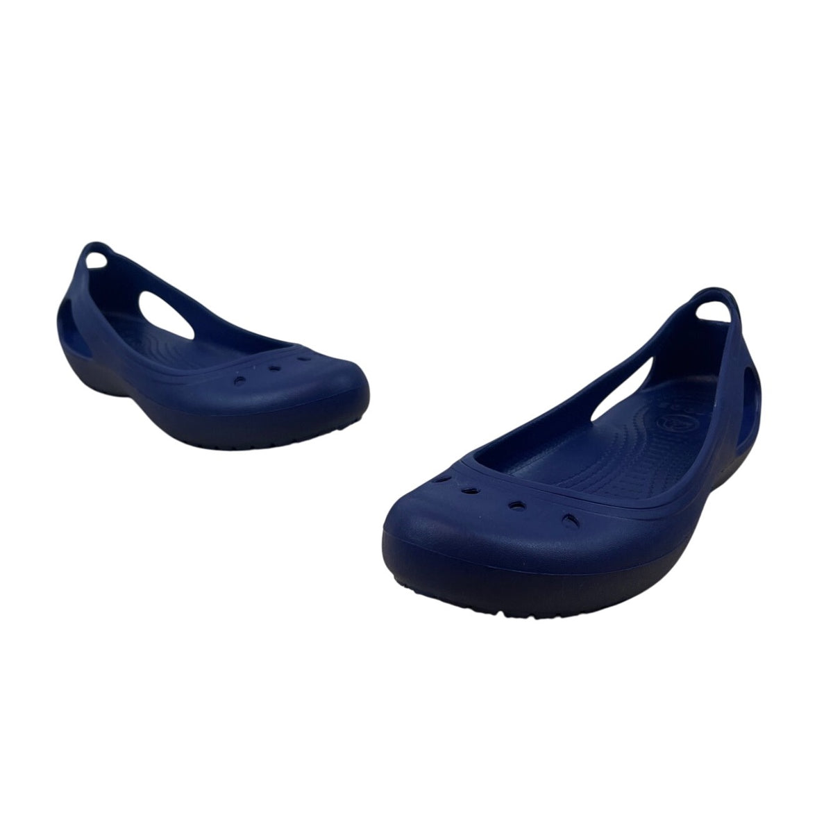 Crocs Womens Navy Blue Kadee Slip-On Ballet Flats Szize 9W