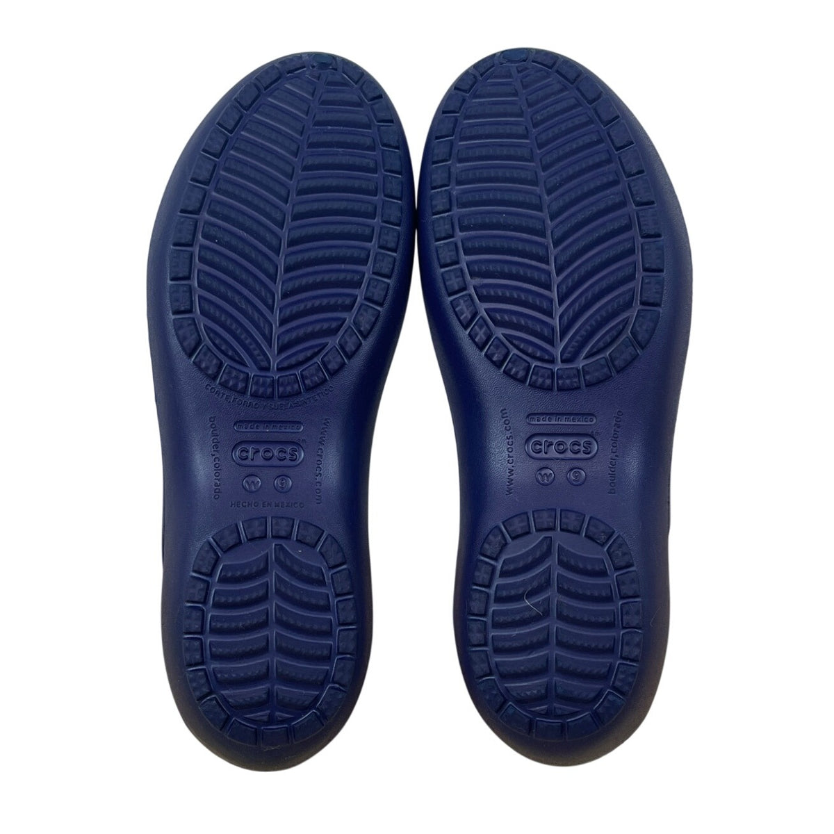 Crocs Womens Navy Blue Kadee Slip-On Ballet Flats Szize 9W