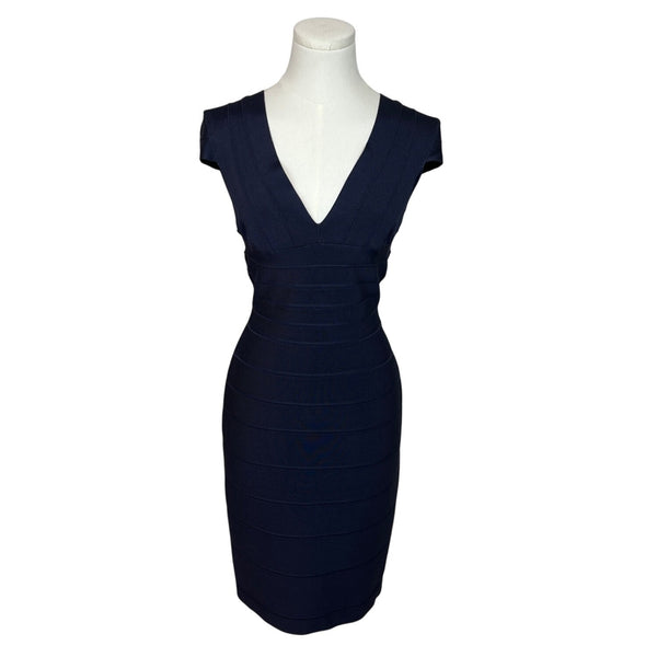 Herve Leger Womens Bandage Bodycon Dress Size L Blue