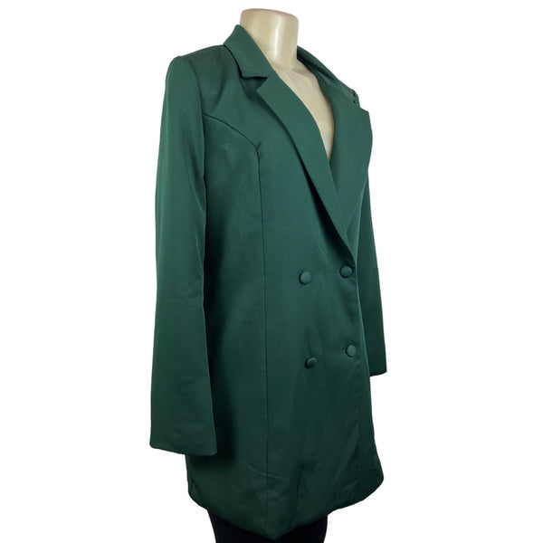 Shein Women's Emerald Double-Breasted Blazer Sz L