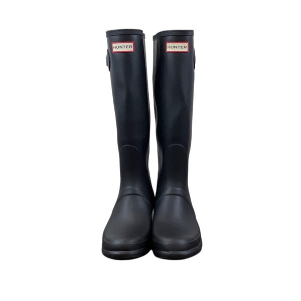 Hunter Women's Black Original Tall Wellies Adjustable Strap Rain Boots Sz 11