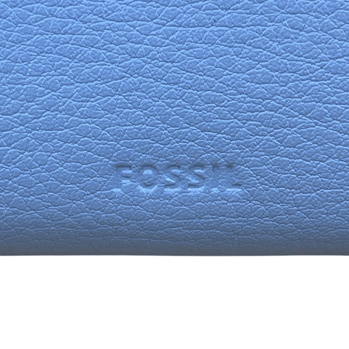 Fossil Women’s Horizon Blue Leather RFID Zip Wallet Wristlet Sz M-New